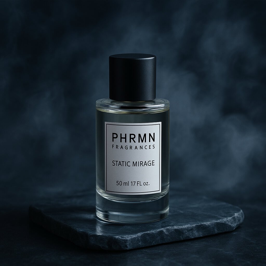 PHRMN Static Mirage Unisex-Duft mit Pheromonen – moderner, mystischer Duft für Frauen und Männer mit eleganter, charismatischer Ausstrahlung.